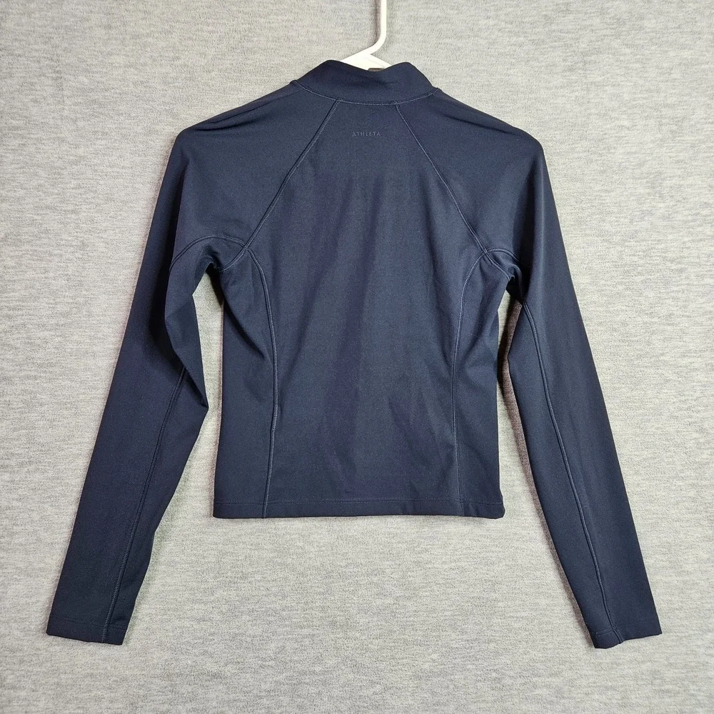 Athleta Women XS Black Full Zip Athletic Sweatshirt Activewear Running